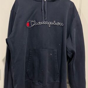 Champion Men's Dark Blue Pullover Sweater